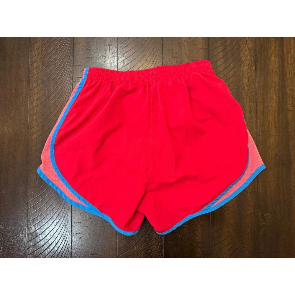 Nike Womens Dri-FIT Tempo Running Shorts Pink Blue XS Athletic Gym Workout